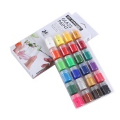 Набір фарб для скла GAS2415, 15 мл, 24 кольори, 3 пензлика. Зображення №2