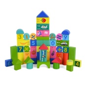 Детская деревянная игрушка "Городок №1" Limo Toy MD 0938-1, 24 блока. Изображение №7