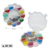 Набір бісеру для створення прикрас 037-204 у пластиковому боксі. Зображення №2 Набір бісеру для створення прикрас 037-204 у пластиковому боксі. Зображення №2