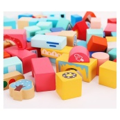 Деревянный конструктор "Город" C 75545, 12 пазлов, 88 деталей. Изображение №9