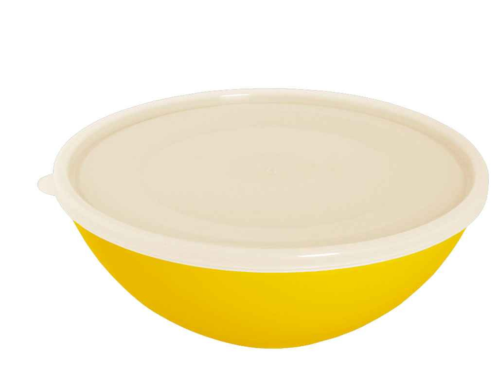 Миска пл. 3л з кришкою 167018 жовт ТМ АЛЕАНА Миска пл. 3л з кришкою 167018 жовт ТМ АЛЕАНА
