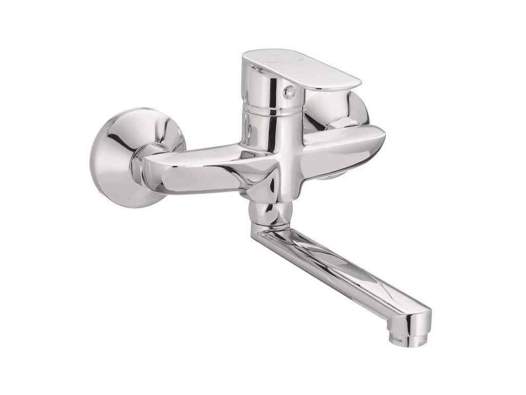 Змішувач на мийку хром настінний ASIO 005 ТМ HAIBA Змішувач на мийку хром настінний ASIO 005 ТМ HAIBA