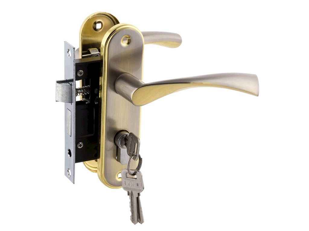 Замок врiзний ET-71157 AC 15-68-005 SNGP сатин/золото ТМ FZB Замок врiзний ET-71157 AC 15-68-005 SNGP сатин/золото ТМ FZB