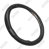 Чохол на кермо шкіра "М" (37-38см) чорний Elegant 115161 вставка з чорним камінням. Зображення №2