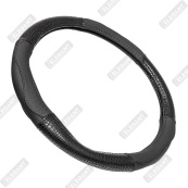 Чохол на кермо шкіра "M" (37-38см) чорний Elegant 115002 вставка лакована/змііна шкіра. Изображение №2