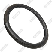 Чохол на кермо шкіра "M" (37-38см) чорний Elegant 115151 тиснення ромб. Изображение №2