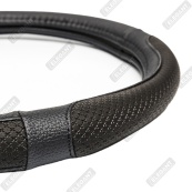 Чохол на кермо шкіра "M" (37-38см) чорний Elegant 115151 тиснення ромб. Изображение №3