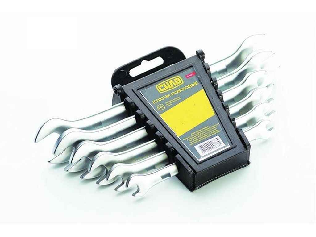 Набір ключів ріжкових CR-V CrV 6 (6х7,8х10,10х12,12х13,14х17,19х22мм) ТМ СИЛА Набір ключів ріжкових CR-V CrV 6 (6х7,8х10,10х12,12х13,14х17,19х22мм) ТМ СИЛА