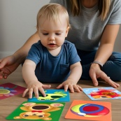 Набор карточек с тактильными элементами "На прогулке" 301231. Изображение №6