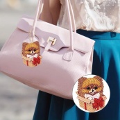 Набор брелков для алмазной мозаики "Собачки" BR33, 5 штук. Изображение №3