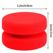 Губка-аплікатор для салону авто,нанесення поліролей,мийка авто D=8см XC183. Изображение №2