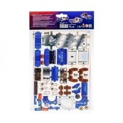 Деревянный 3D конструктор "Turbo Police" Puz-00971, 83 детали. Изображение №3