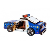 Деревянный 3D конструктор "Turbo Police" Puz-00971, 83 детали. Изображение №7