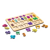 Дерев'яний пазл-вкладиш "Цифри" Puz-11230 А4, 27 елементів. Зображення №3