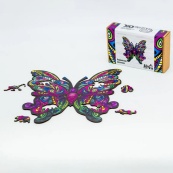 Фігурний дерев'яний пазл "Барвистий метелик" PuzA3-01235, 103 деталі. Зображення №2