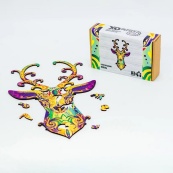 Фігурний дерев'яний пазл "Благородний олень" PuzA3-00730, 95 деталей. Зображення №2