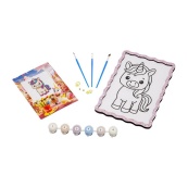 Детский набор для росписи по дереву "Единорог" Puz-22981 формат А5. Изображение №3