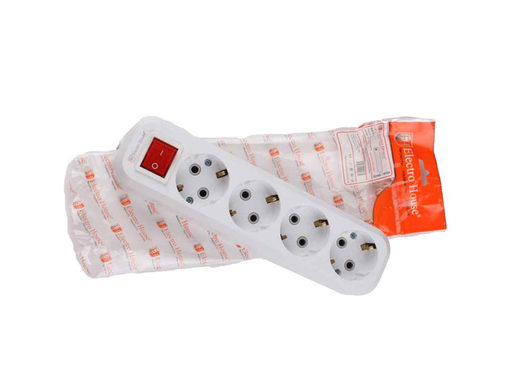 Колодка 4 с / з з кнопкою ЕН-2206 ТМ ELECTROHOUSE Колодка 4 с / з з кнопкою ЕН-2206 ТМ ELECTROHOUSE