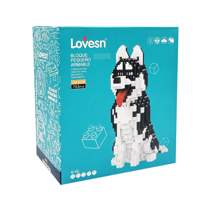 Піксельний конструктор "Хаскі" DM3029 пластиковий, 753 деталі Піксельний конструктор "Хаскі" DM3029 пластиковий, 753 деталі