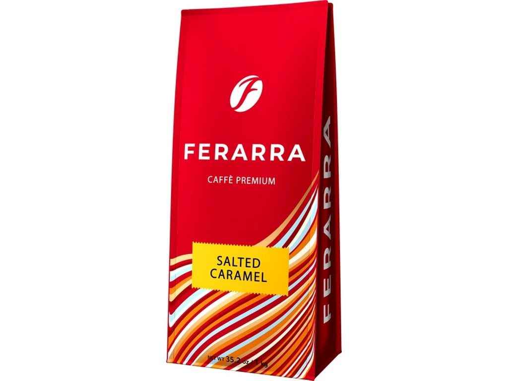 Кава в зернах 1кг CAFFE SALTED CARAMEL з клапаном ТМFERARRA Кава в зернах 1кг CAFFE SALTED CARAMEL з клапаном ТМFERARRA