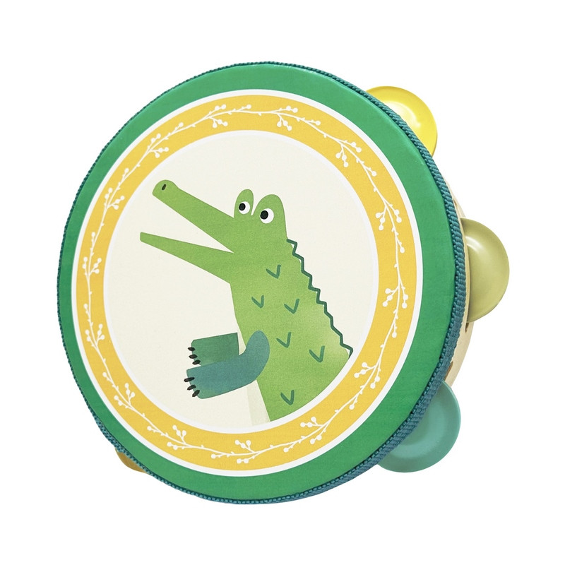 Дерев'яна іграшка Бубон "Крокодил" MD 0367-57 діаметр 15 см Дерев'яна іграшка Бубон "Крокодил" MD 0367-57 діаметр 15 см