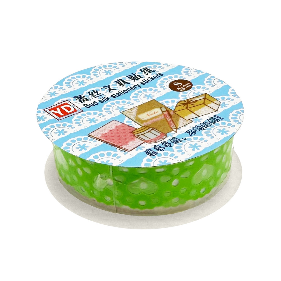 Декоративний скотч з орнаментом "Серце" №63(Green) 1,8 см х 1 м Декоративний скотч з орнаментом "Серце" №63(Green) 1,8 см х 1 м