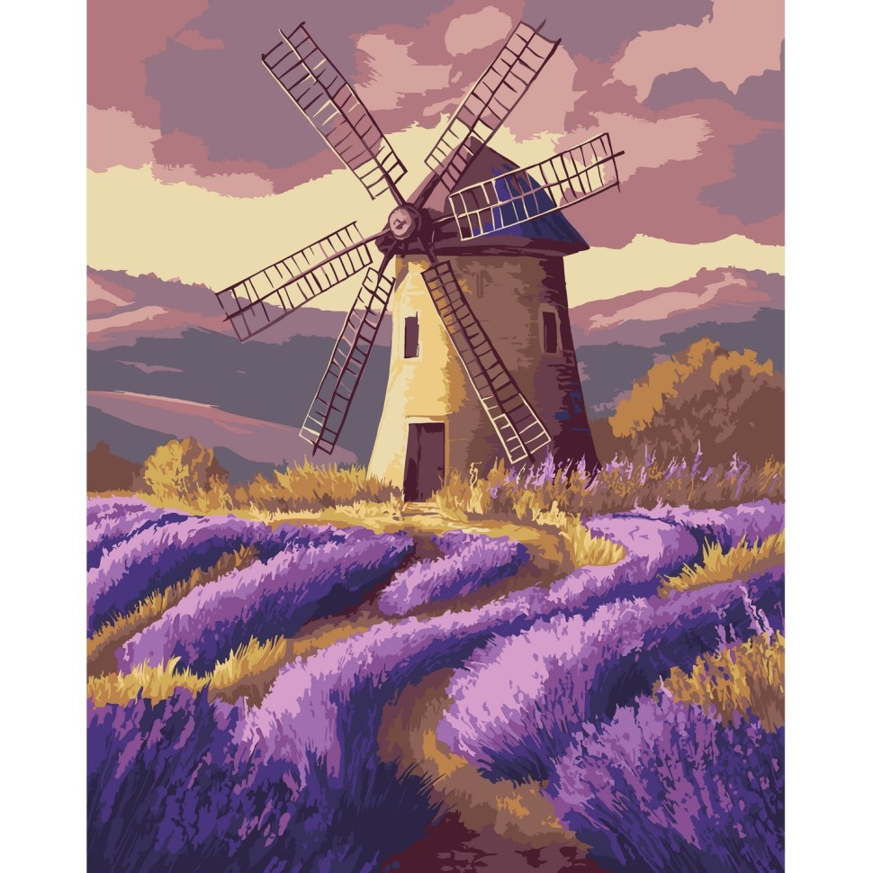 Картина по номерам "Мельница в сумерках" ©arttem_illustration 11089-AC 40х50 см Картина по номерам "Мельница в сумерках" ©arttem_illustration 11089-AC 40х50 см