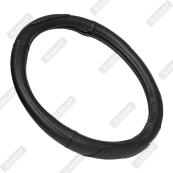 Чохол на кермо шкіра "M" (37-38см) чорний Elegant 115301 масажер/рельєфні вставки. Изображение №2