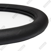 Чохол на кермо шкіра "M" (37-38см) чорний Elegant 115361 гладкий/масажер/один шов (9,5см). Изображение №3