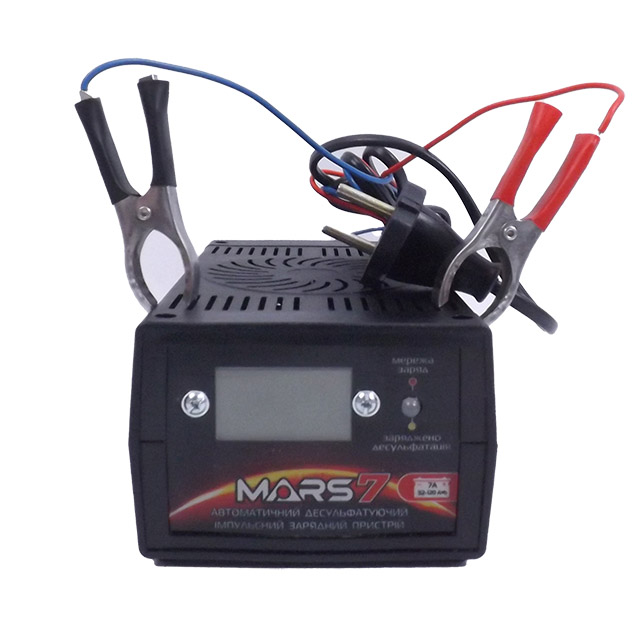 Зарядний пристрій імпульсний 7А -12V всі типи АКБ(Lithium,LifePo4,AGM)"Марс синій екран рк/короб Зарядний пристрій імпульсний 7А -12V всі типи АКБ(Lithium,LifePo4,AGM)"Марс синій екран рк/короб