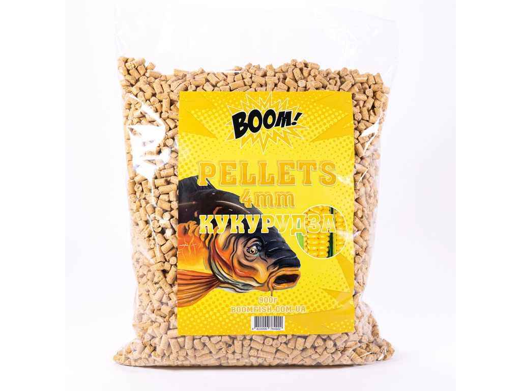 Пелетс кукурудза 900г 4мм ТМ BOOM Пелетс кукурудза 900г 4мм ТМ BOOM