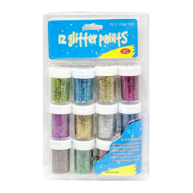 Набір декоративного глітеру для творчості DSCN9531, 20 грам, 12 баночок Набір декоративного глітеру для творчості DSCN9531, 20 грам, 12 баночок