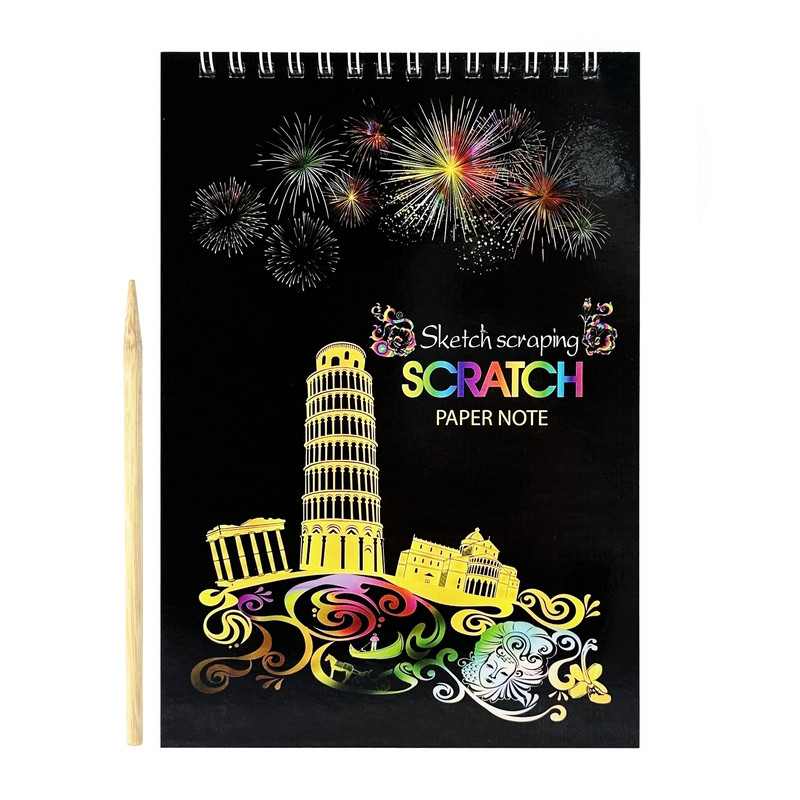 Скретчбук "Europe" 20-0915-WH-1 на спіралі, 10 аркушів, 14х20 см Скретчбук "Europe" 20-0915-WH-1 на спіралі, 10 аркушів, 14х20 см