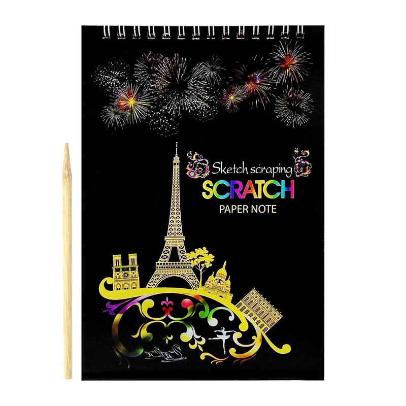 Скретчбук "Europe" 20-0915-WH-2 на спіралі, 10 аркушів, 14х20 см Скретчбук "Europe" 20-0915-WH-2 на спіралі, 10 аркушів, 14х20 см