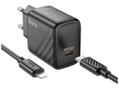 Адаптер 220v (1Type-C) HOCO CS22A PD30W +TypeC-Lighting. Зображення №2