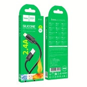 Кабель USB для Iphone HOCO X122 1m Black. Зображення №2