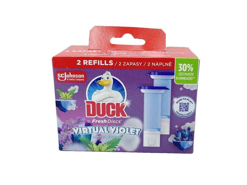 Блок Точковий для туалетів 2шт Virtual Violet (змінний) ТМ DUCK Блок Точковий для туалетів 2шт Virtual Violet (змінний) ТМ DUCK