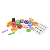Дитяча іграшка "Шнурівка: Солодощі" M10D 12 продуктів, 2 мотузки, 6 карток. Зображення №2