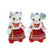 Детская мягкая игрушка "Кошка украиночка" PL8242ua традиционное платье, 31 см. Изображение №2