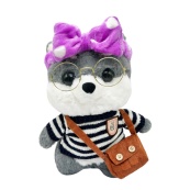 Мягкая игрушка "Собачка" K0201(Grey) одежда в ассортименте, 30 см. Изображение №2