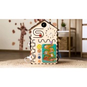 Розвиваюча іграшка Бізікуб "Будинок" TG200333 натуральний, 55х30 см. Зображення №5