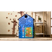 Развивающая игрушка Бизикуб "Дом" TG200222 голубой, 55х30х30 см. Изображение №3