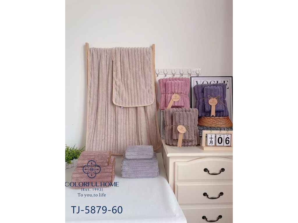 Набір рушників мікрофібра (банялице) арт.5879 ТМ COLORFULHOME Набір рушників мікрофібра (банялице) арт.5879 ТМ COLORFULHOME