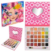 Дитяча палетка тіней для повік IG3125, 30 кольорів, з пензликом. Зображення №2 Дитяча палетка тіней для повік IG3125, 30 кольорів, з пензликом. Зображення №2