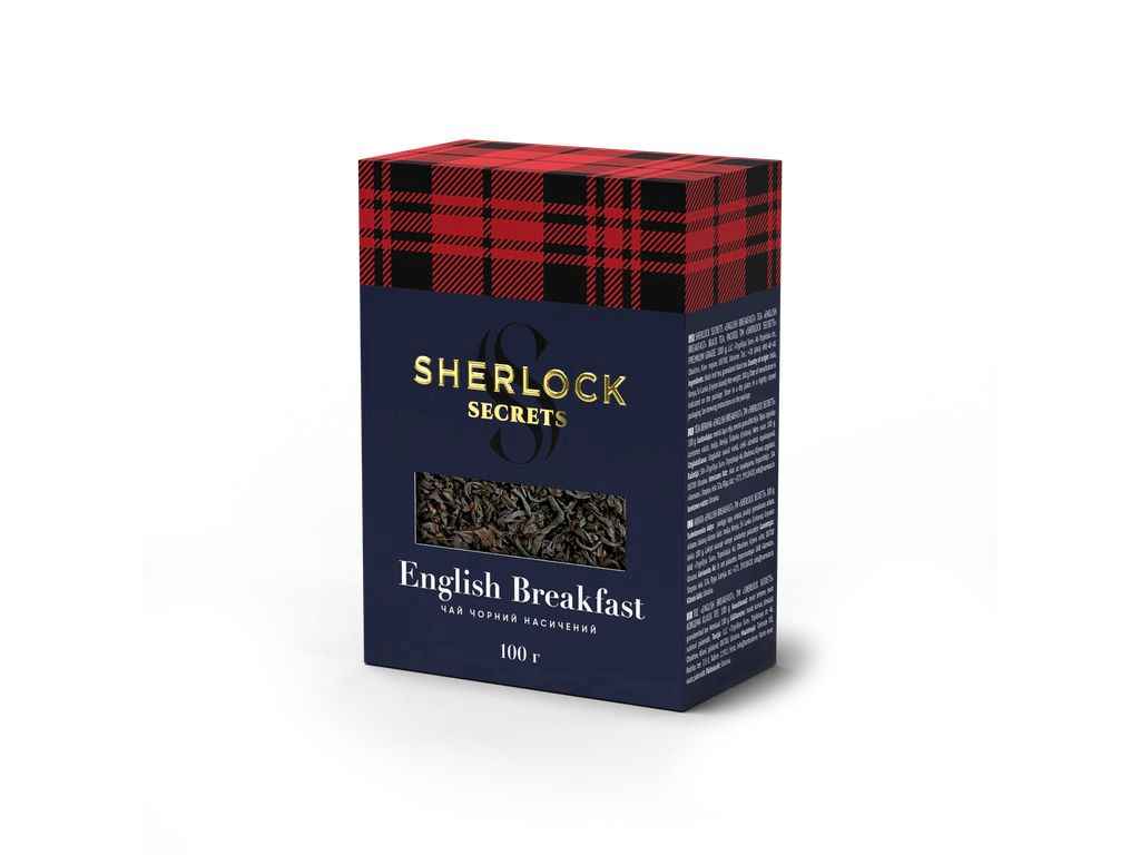 Чай фасований чорний 100г English Breakfast ТМSherlock Secrets Чай фасований чорний 100г English Breakfast ТМSherlock Secrets