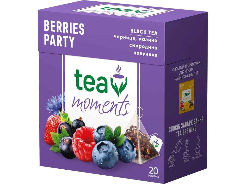 Чай пакетований фруктовий та травяний Berries Party 36 (1,8г) 20 пакетиків ТМTea Moments Чай пакетований фруктовий та травяний Berries Party 36 (1,8г) 20 пакетиків ТМTea Moments