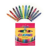 Набір дитячих воскових олівців "Crayons" 8496-12E 90 мм, 12 кольорів. Зображення №2