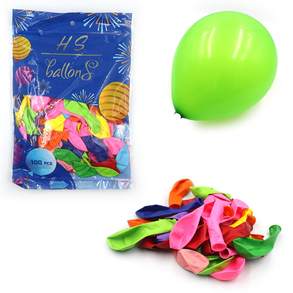 Набір повітряних куль "Стандарт" DSCN9229, 10", 1,5 грам, 100 штук Набір повітряних куль "Стандарт" DSCN9229, 10", 1,5 грам, 100 штук