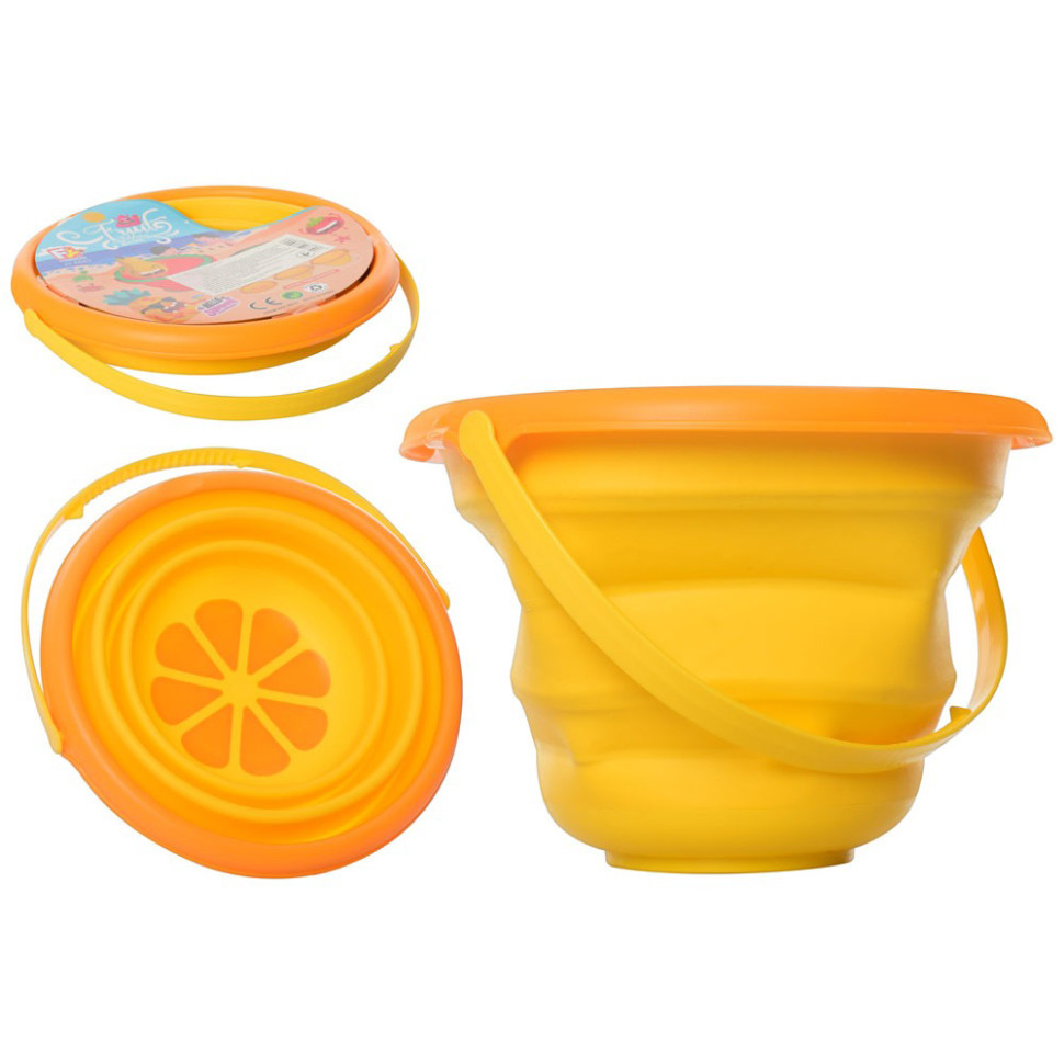 Дитяче іграшкове складане відерце "Фрукти" 6911N(Yellow) жовтий Дитяче іграшкове складане відерце "Фрукти" 6911N(Yellow) жовтий