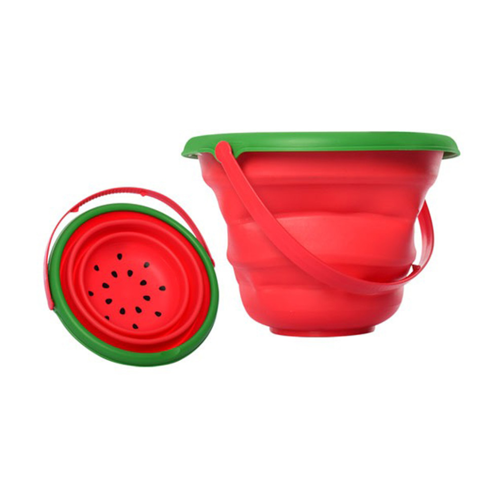 Детское игрушечное складное ведерко "Фрукты" 6911N(Red) красный Детское игрушечное складное ведерко "Фрукты" 6911N(Red) красный